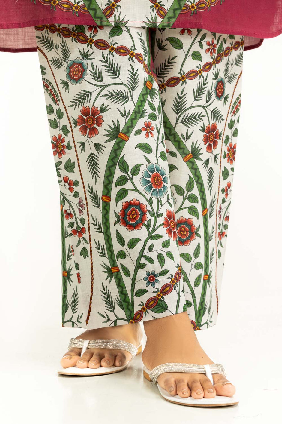 Cross Slub Printed Co-Ord Set