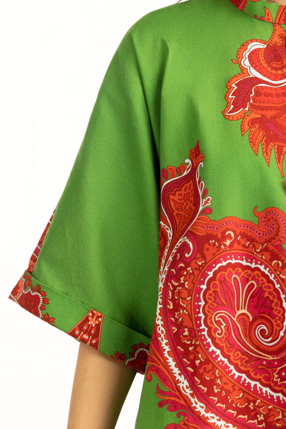 Cross Slub Printed Shirt IPS-55236