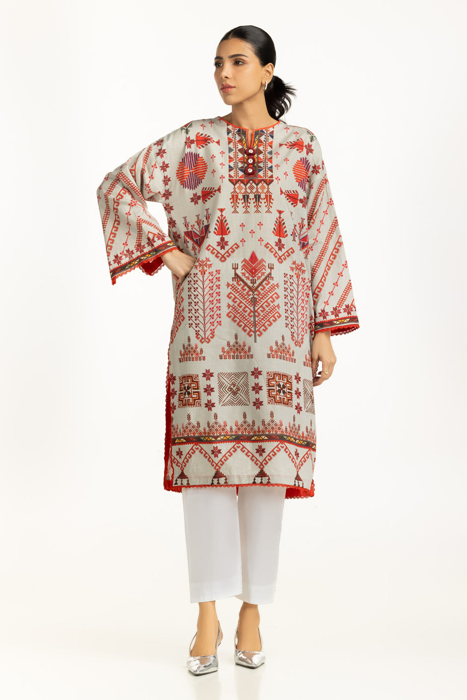 Cross Slub Printed Shirt IPS-55036