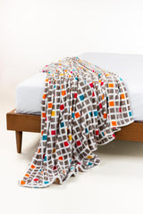 AW25-Cube Single Ply Fleece Throw