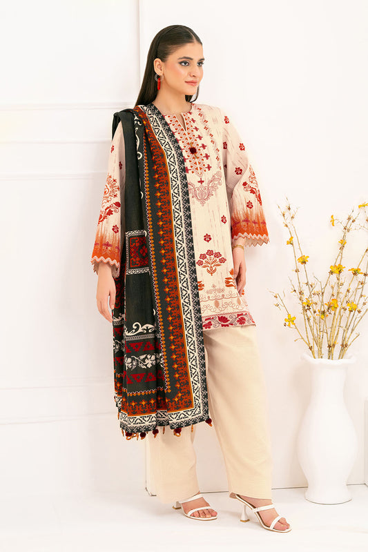 3 Piece Digital Printed Linen Khaddar Suit with Dupatta SC-52004