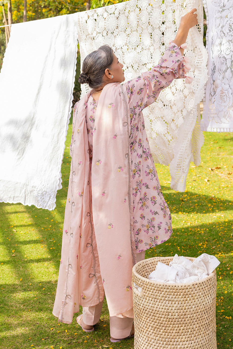 3 Piece Printed Lawn suit with Embroidered Denting Lawn Dupatta
