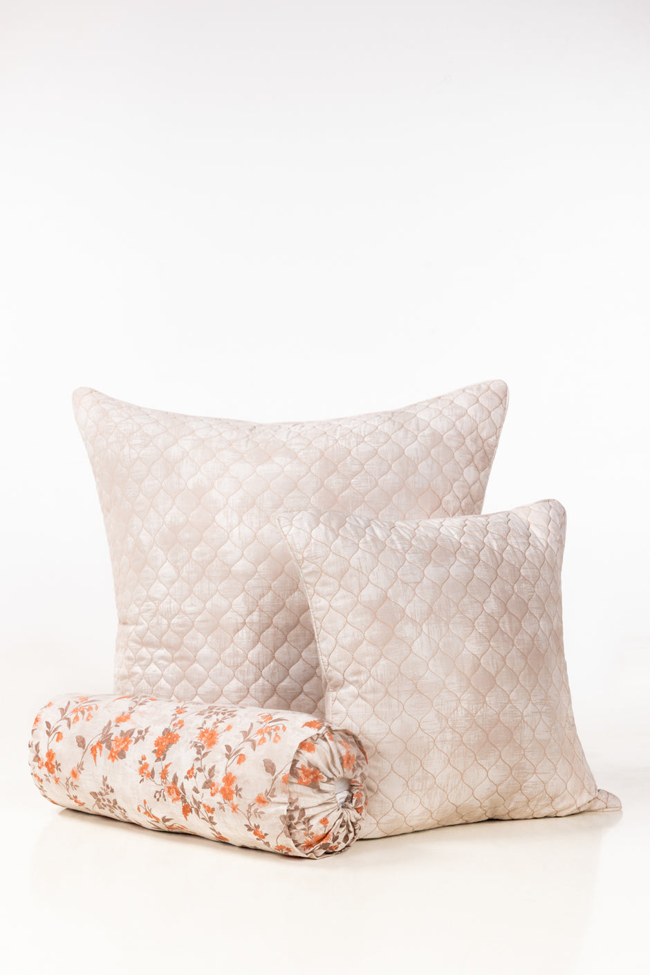 Damask Bloom Neck Roll Cushion Cover
