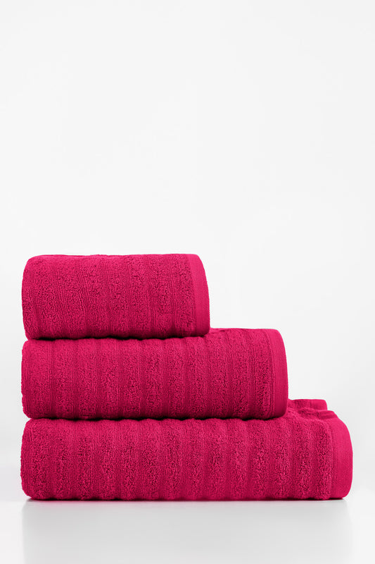 Deep Pink Combed Plain Towel