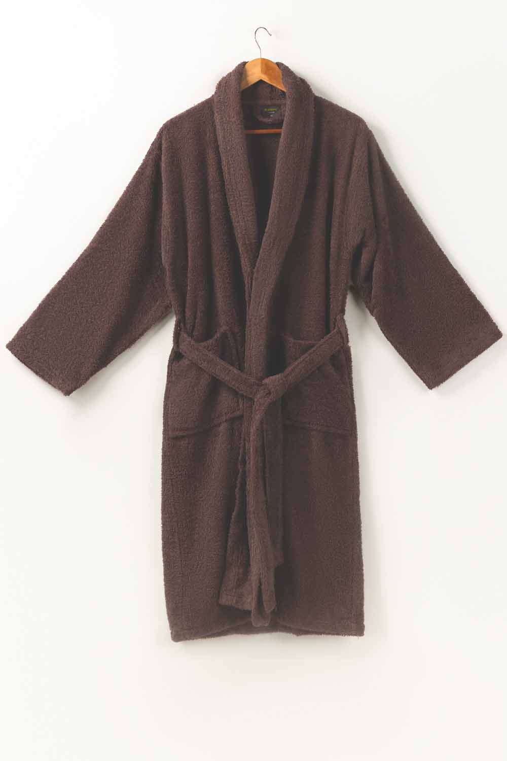Deep Taupe Combed Bathrobe