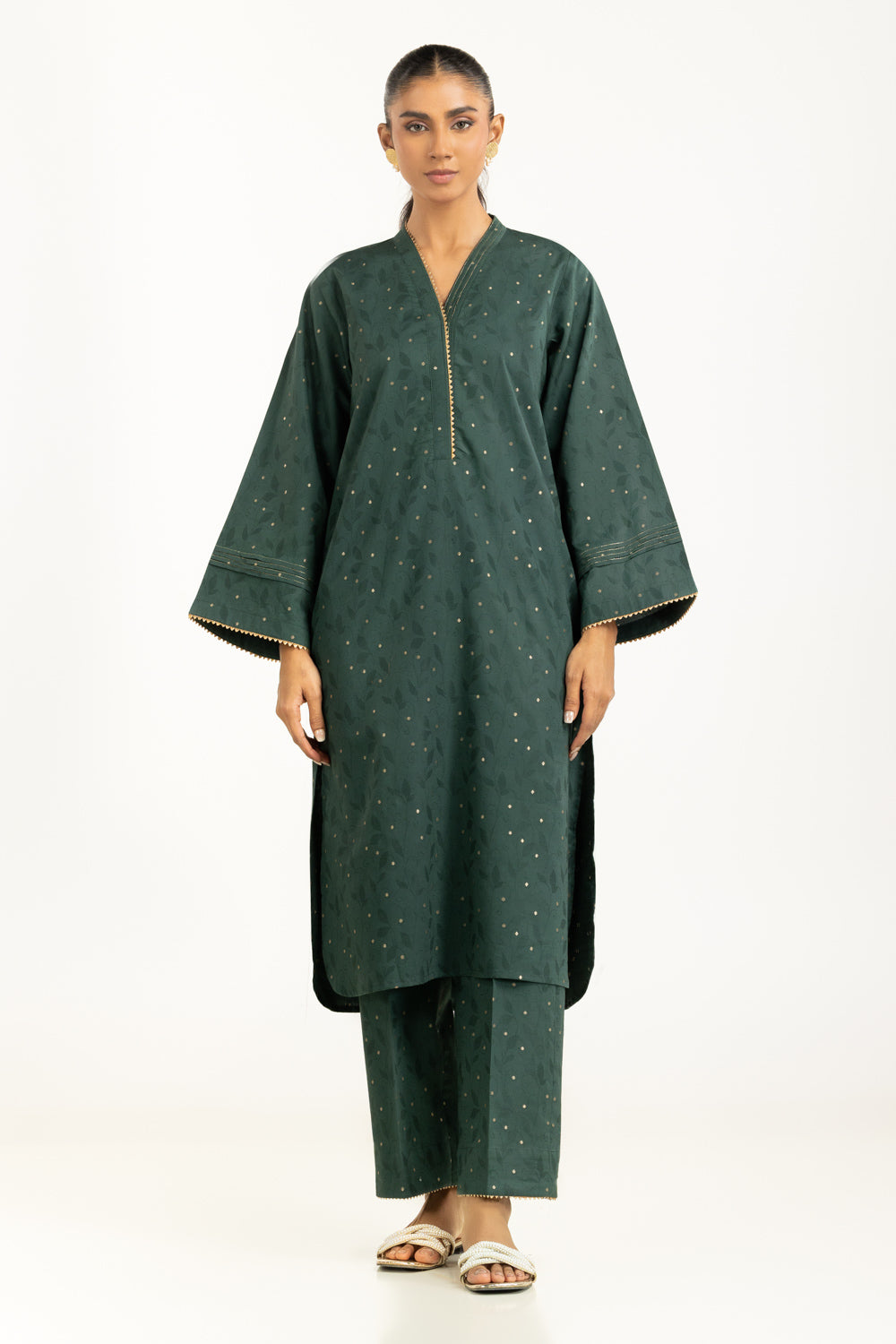 Denier Jacquard Co-Ord Set Ipst-55090-B