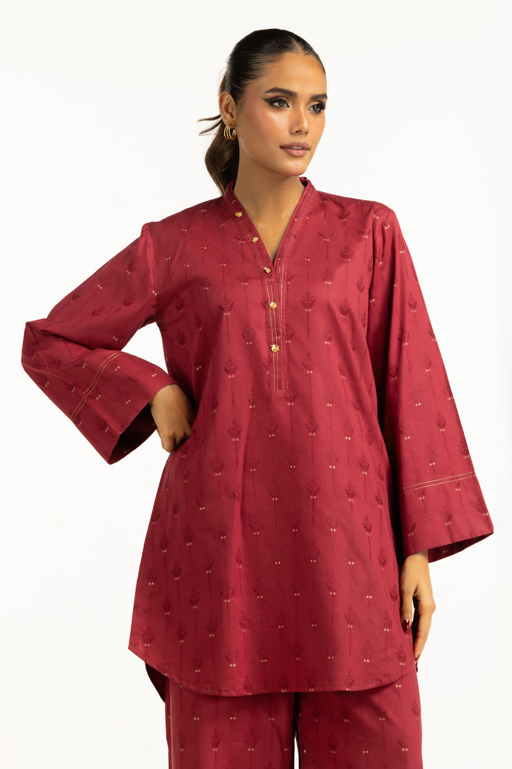 Denier Jacquard Co-Ord Set Ipst-55091-B