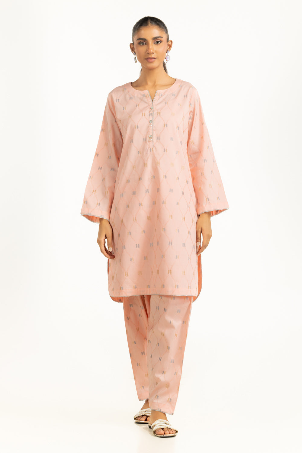 Denier Jacquard Co-Ord Set Ipst-55092-B