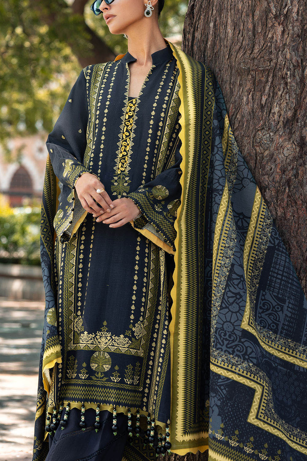 3 Piece Digital Printed Linen Khaddar Suit with Dupatta