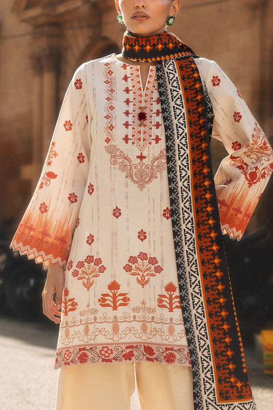 3 Piece Digital Printed Linen Khaddar Suit with Dupatta SC-52004
