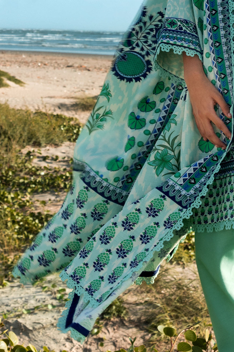 3 Piece Digital Printed Linen Khaddar Suit with Dupatta