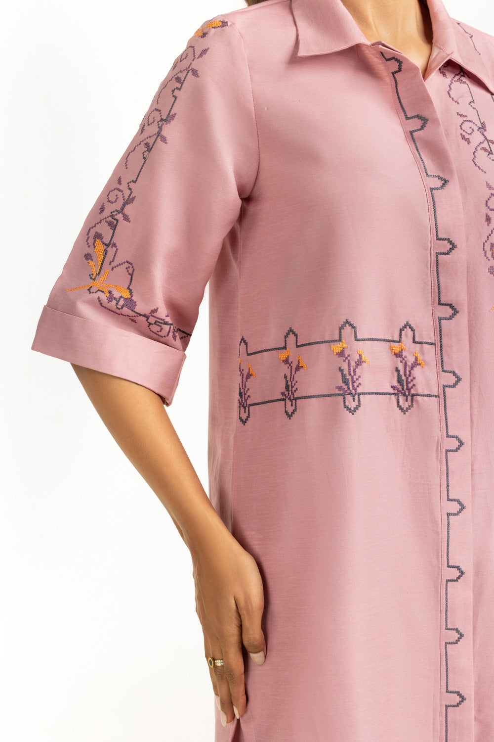Dobby Embroidered Co-Ord Set IPST-44809-B