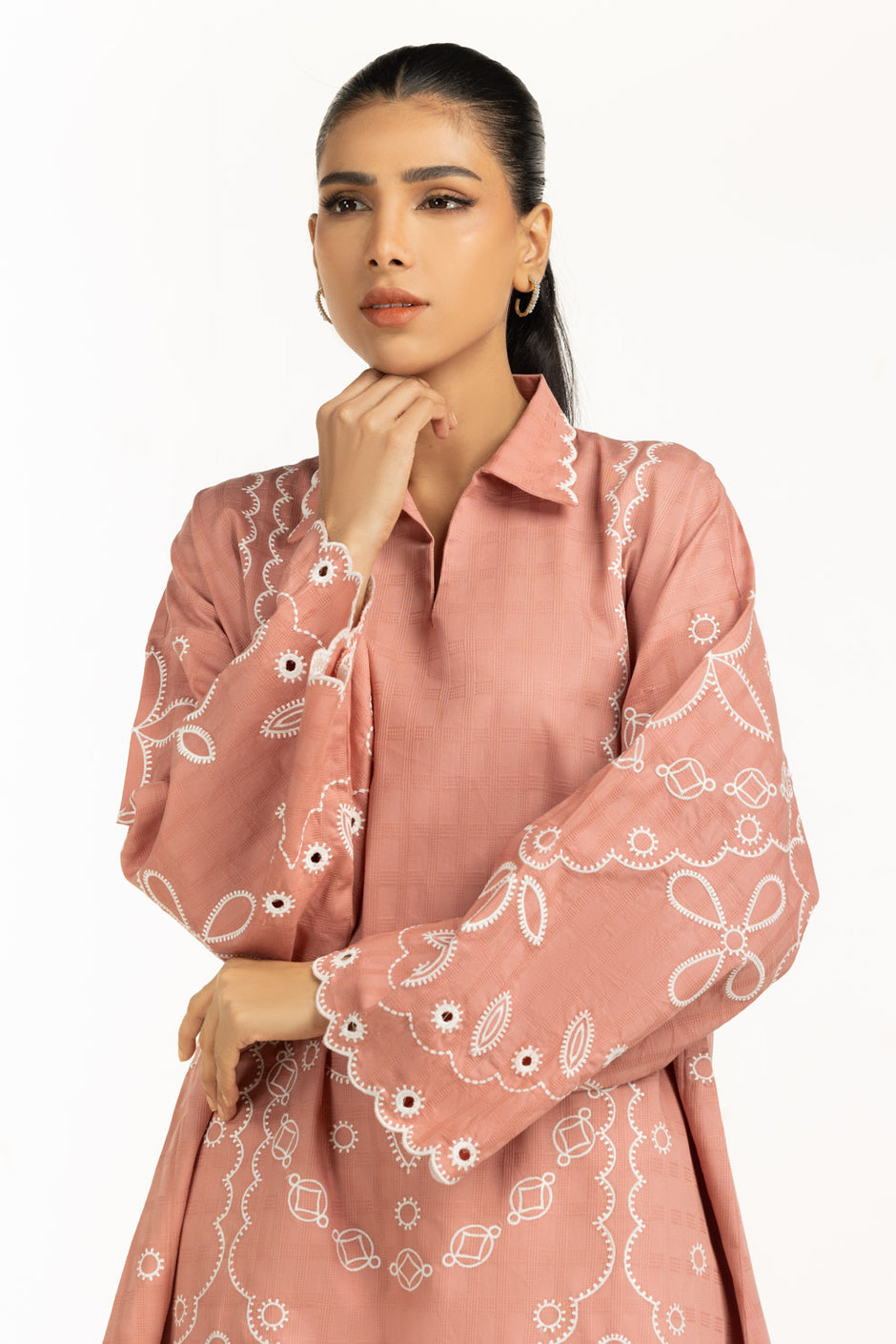 Dobby Embroidered Co-Ord Set
