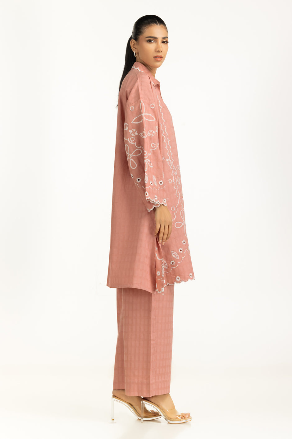 Dobby Embroidered Co-Ord Set