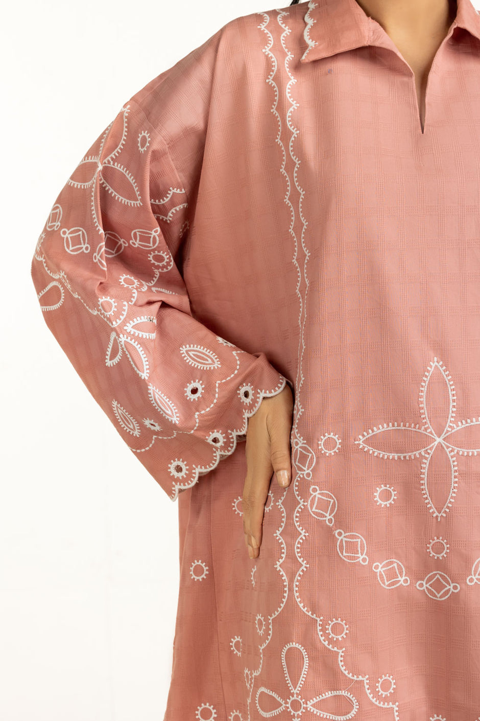 Dobby Embroidered Co-Ord Set