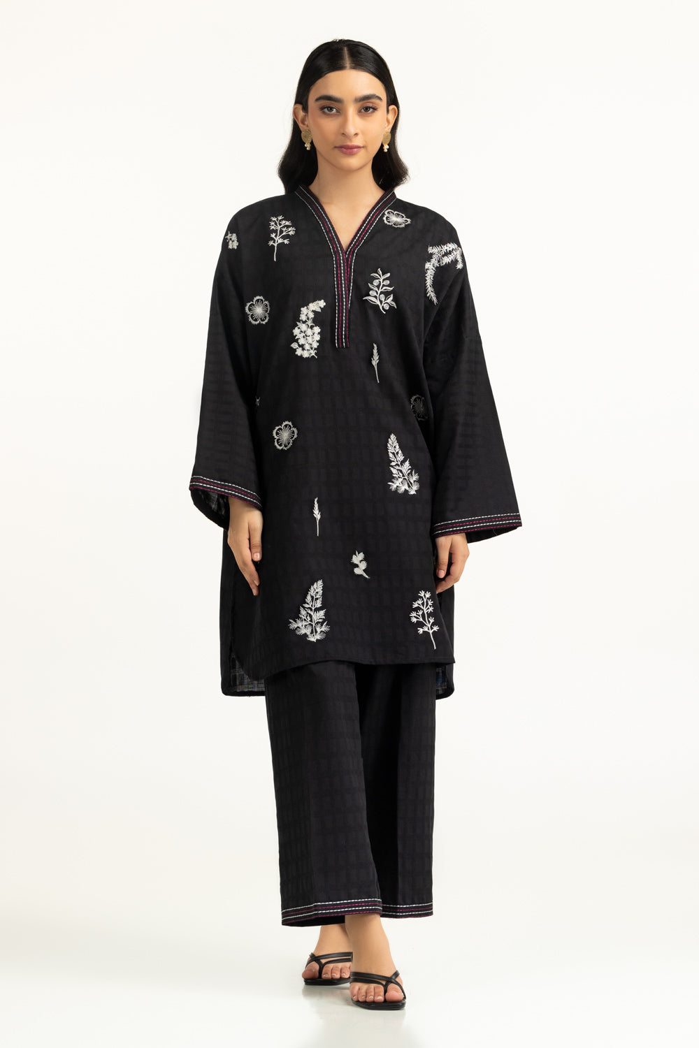 Dobby Embroidered Co-Ord Set IPST-44817-A