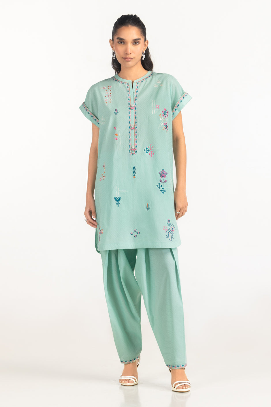 Dobby Embroidered Co-Ord Set