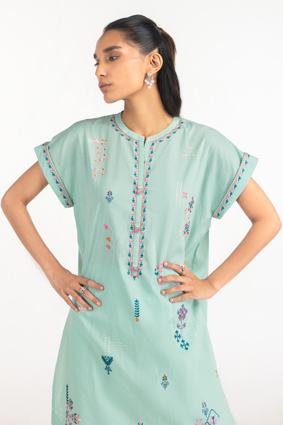 Dobby Embroidered Co-Ord Set