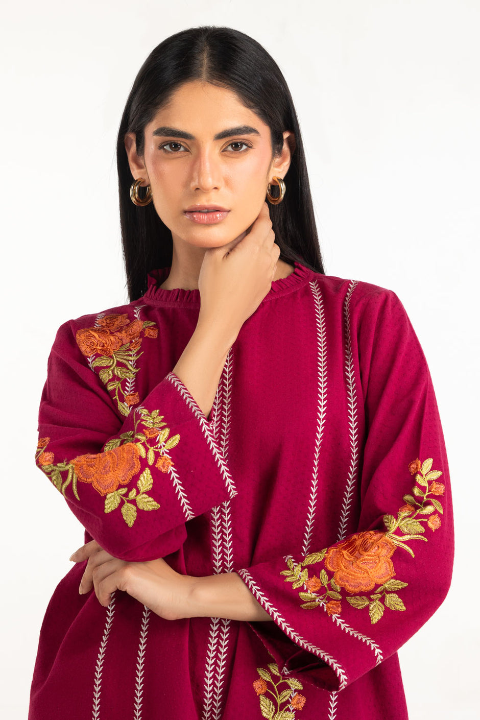 Dobby Embroidered Co-Ord Set