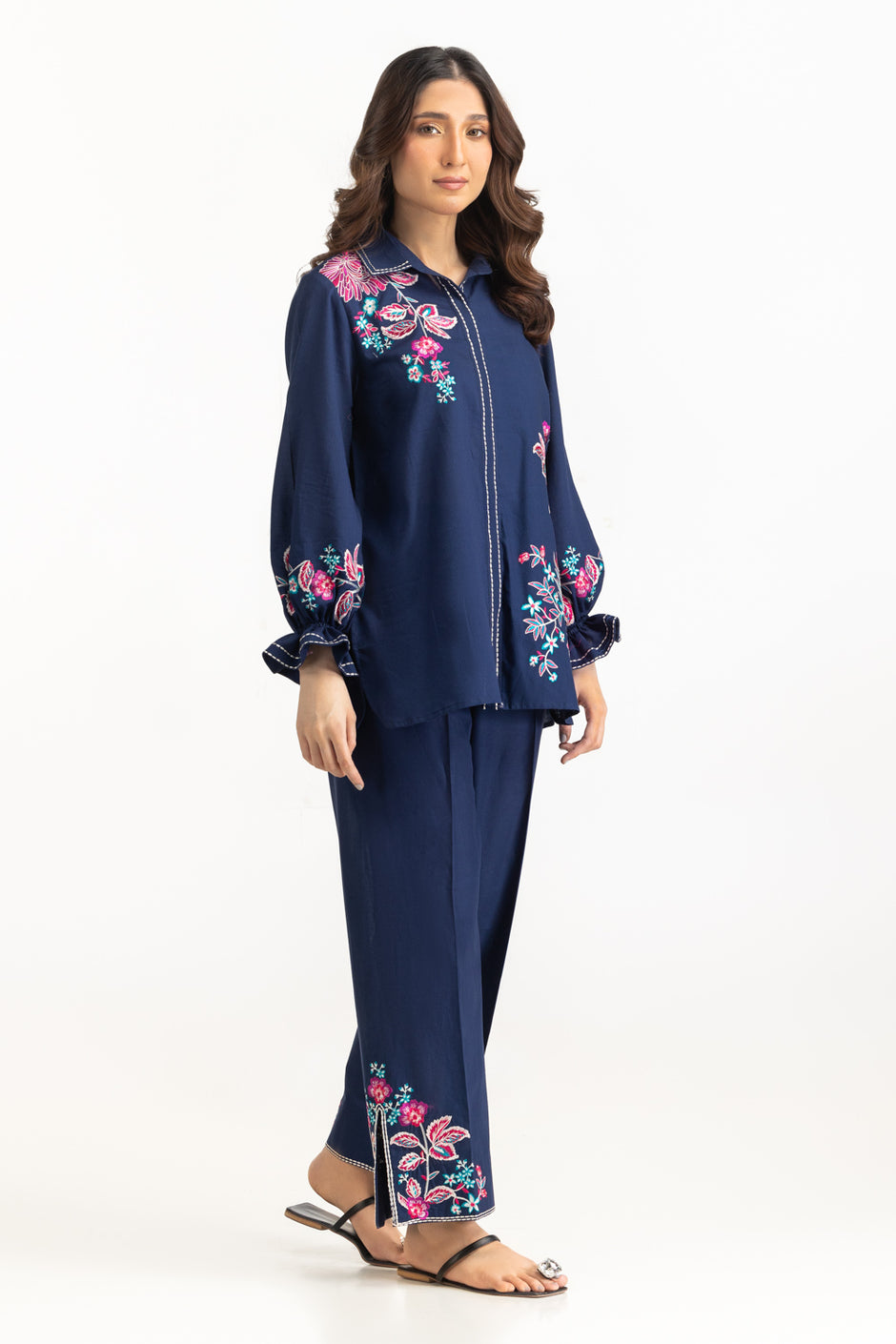 Dobby Embroidered Co-Ord Set