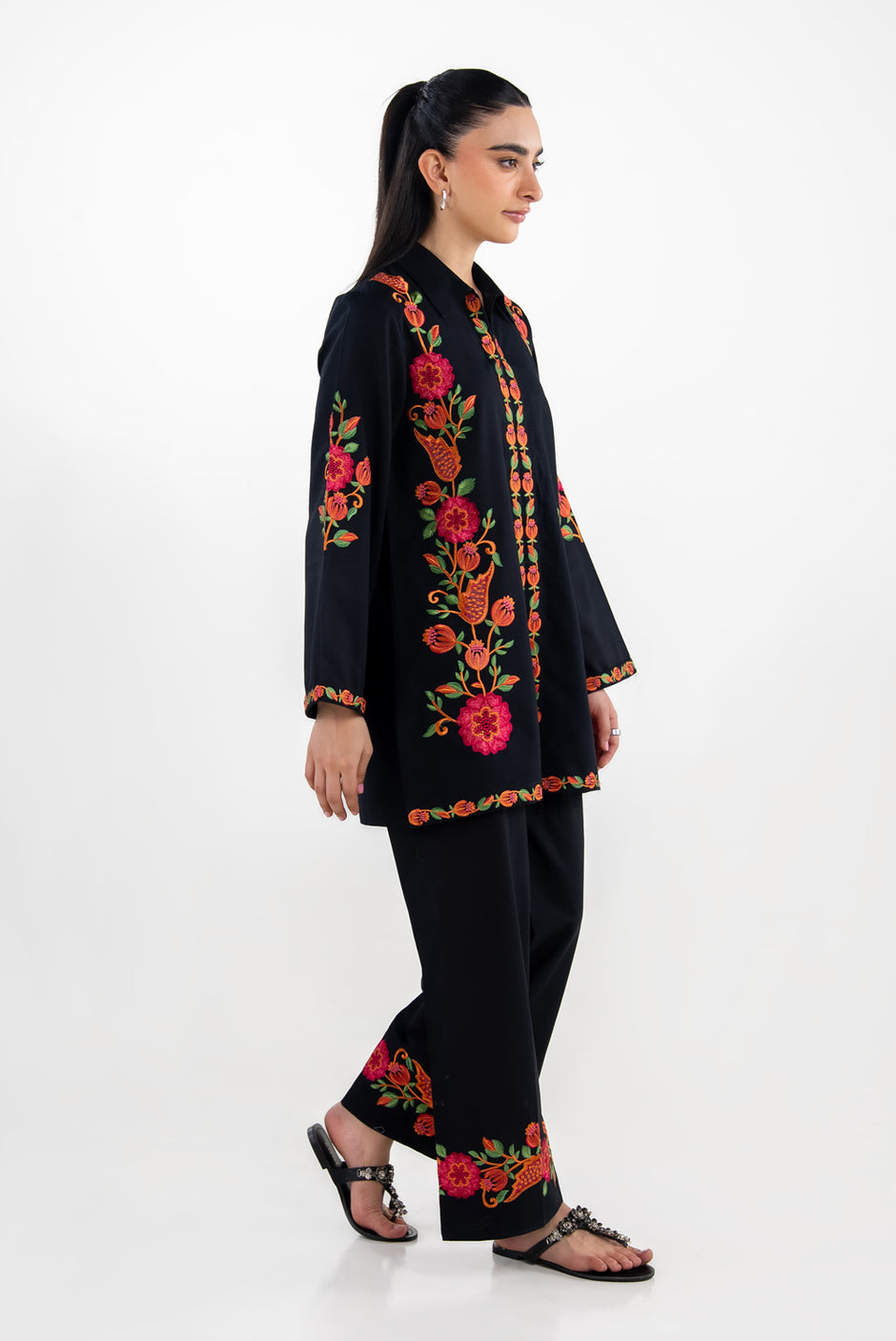 Dobby Embroidered Co-Ord Set