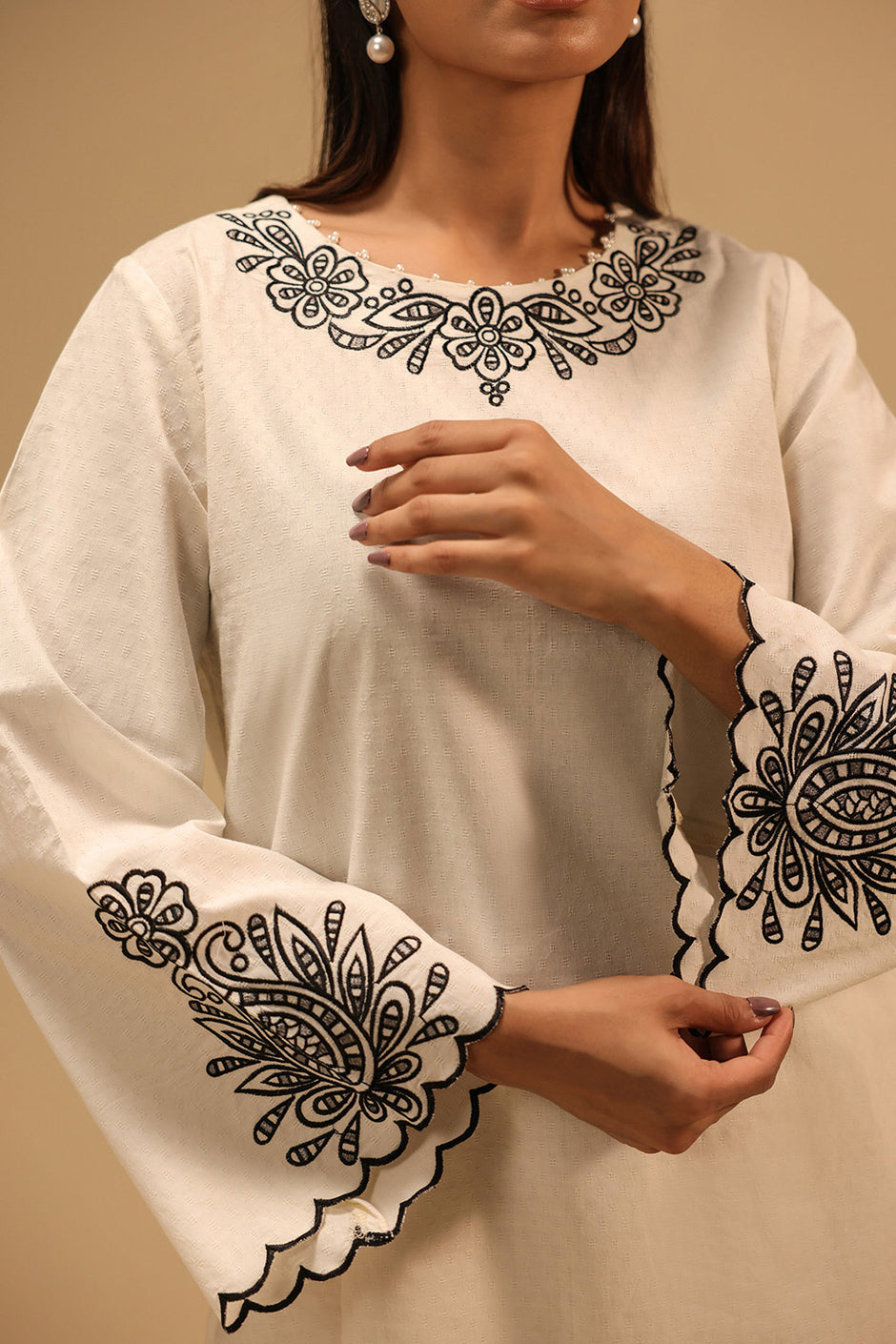 Dobby Embroidered Co-Ord Set