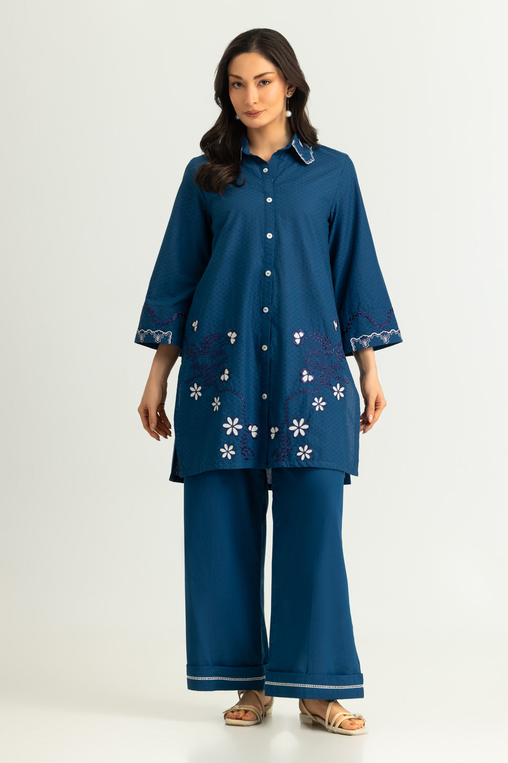 Dobby Embroidered Co-Ord Set