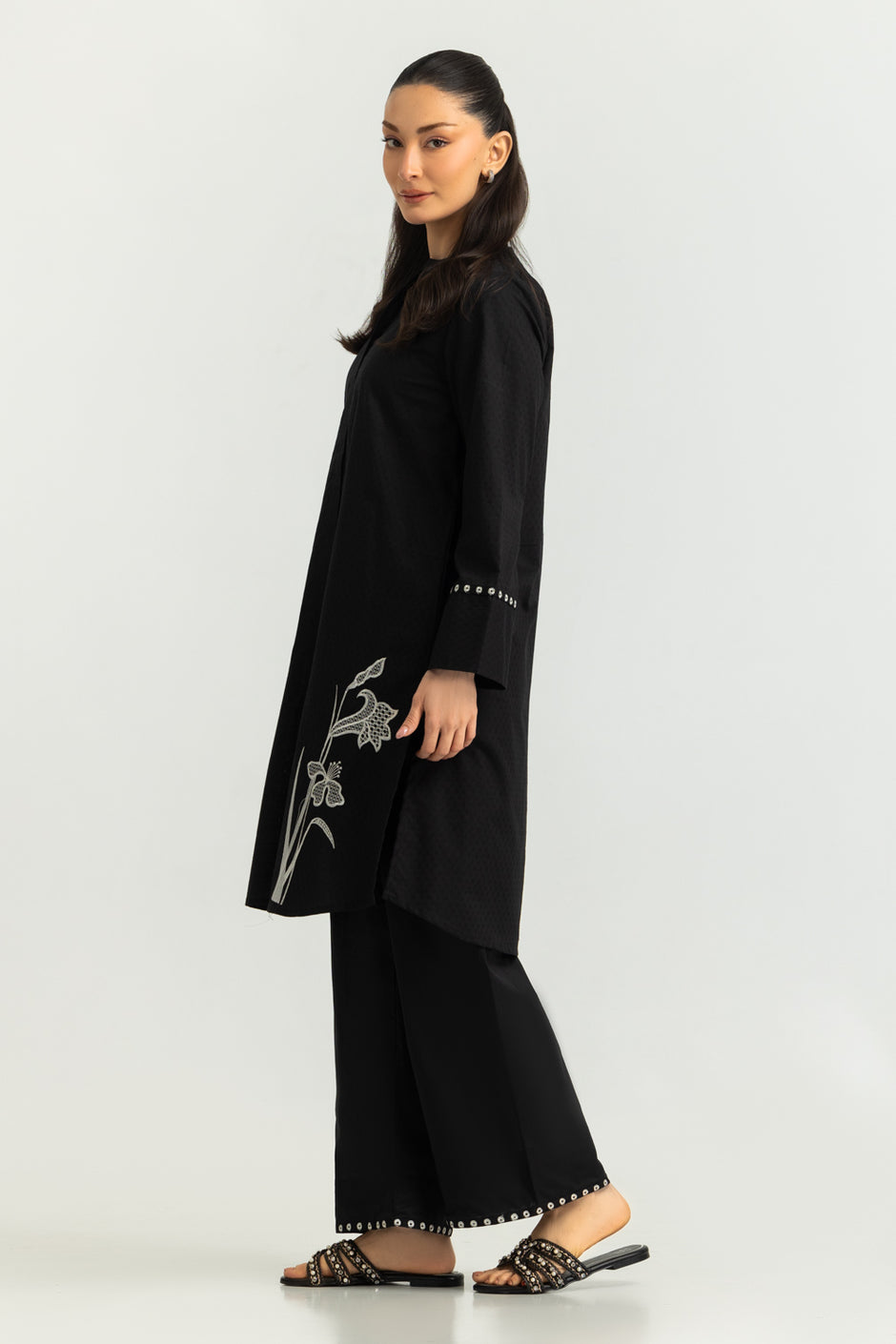 Dobby Embroidered Shirt And Trouser