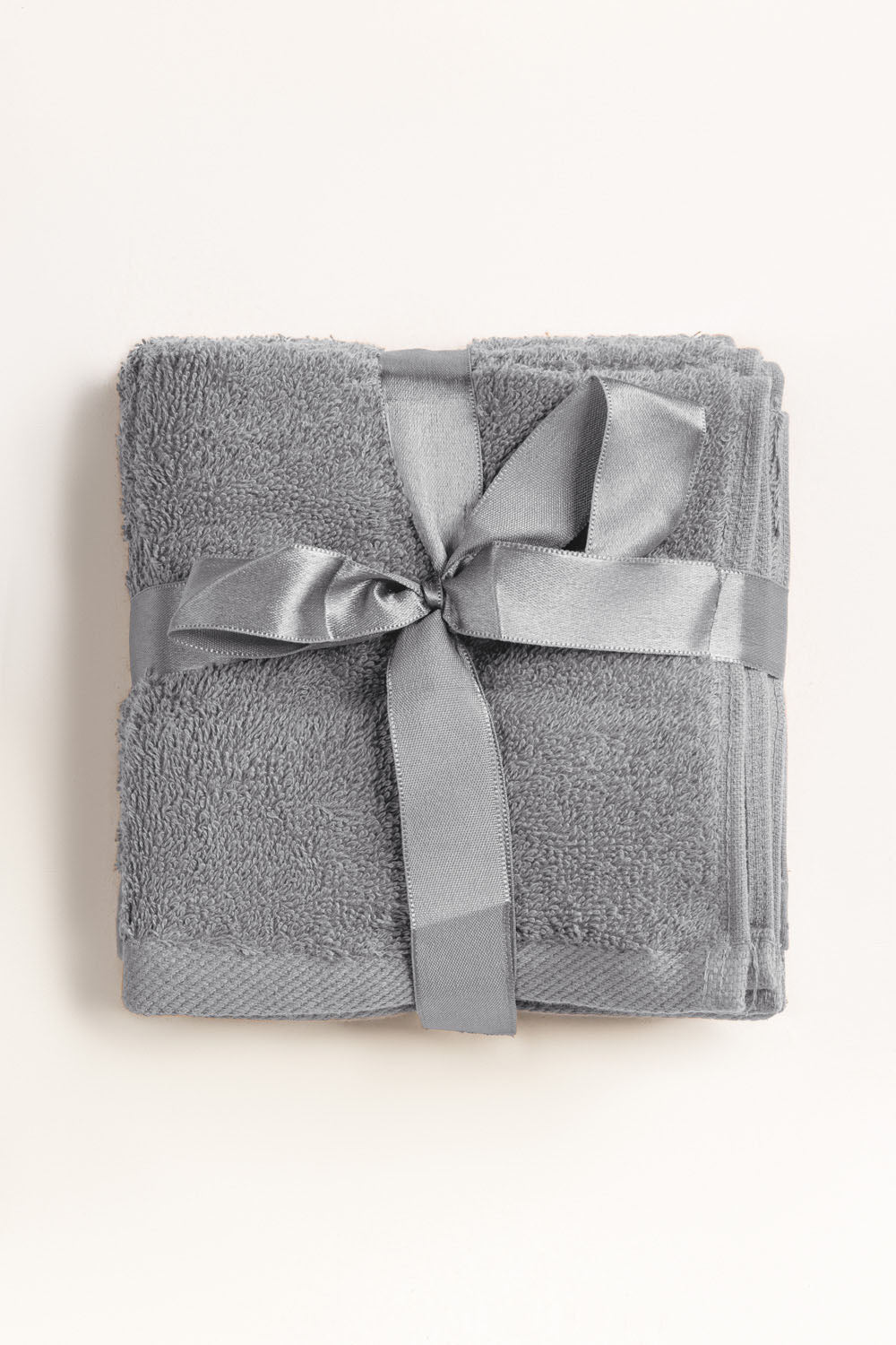 Dove Grey 4 Pcs Combed Face Towel Set