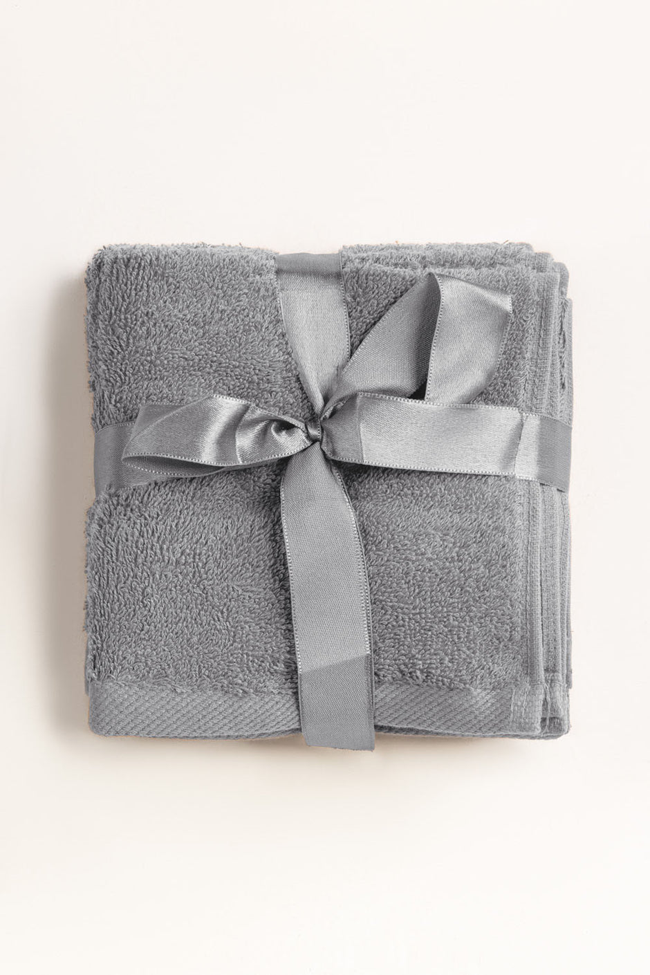Dove Grey 4 Pcs Combed Face Towel Set