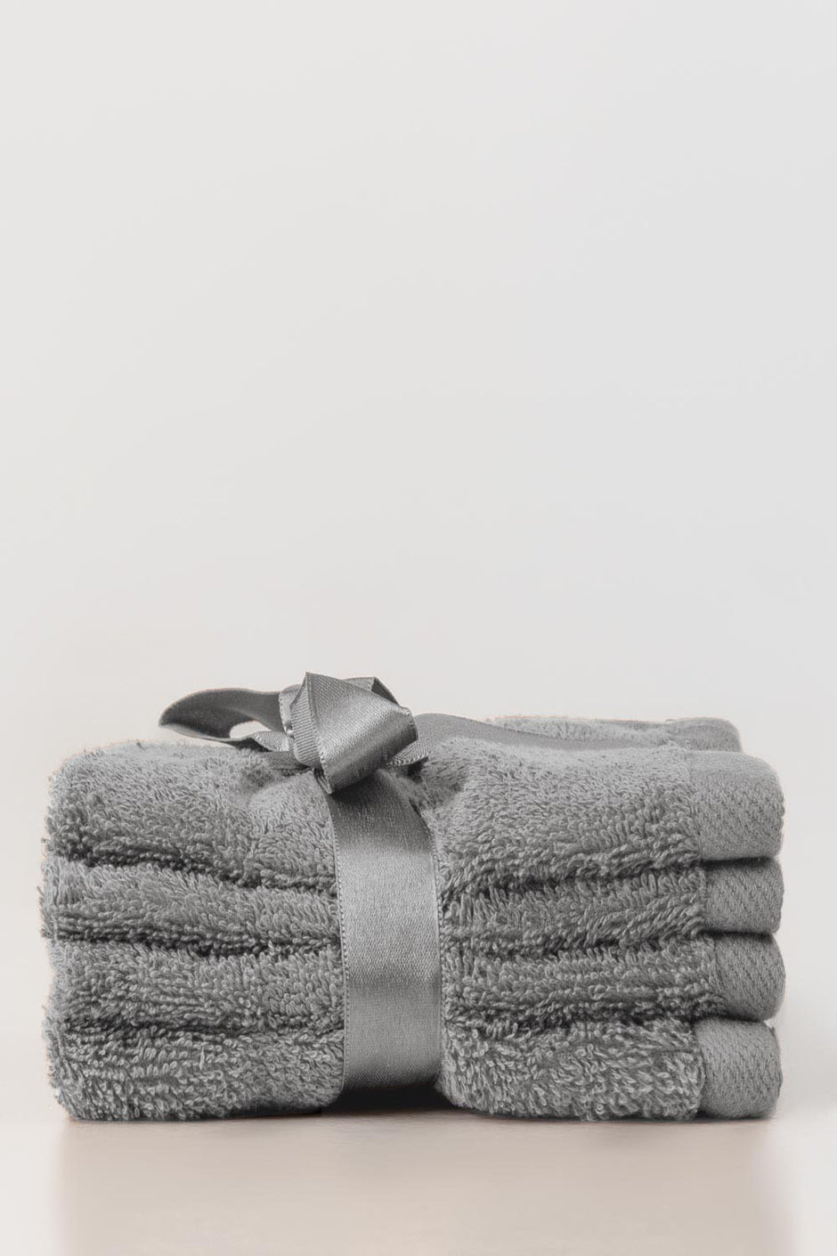 Dove Grey 4 Pcs Combed Face Towel Set