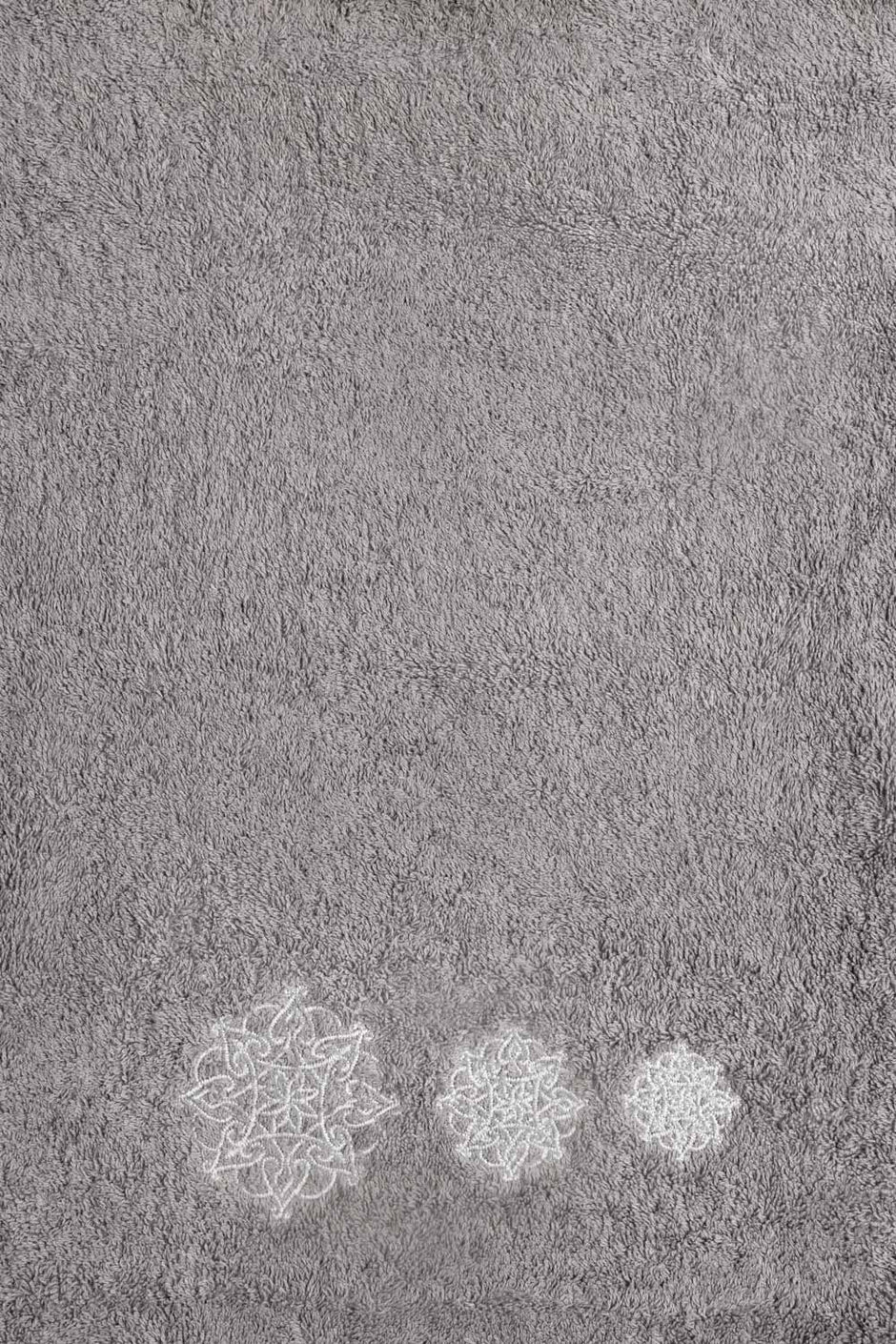 Dove Grey 3 piece Embroidered Towel Set
