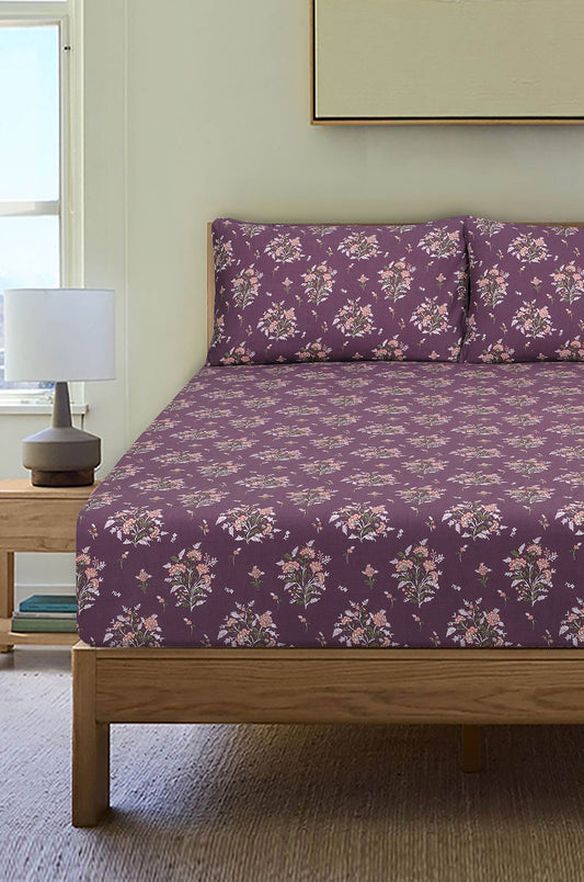 Dusty Mauve T-150 Fitted Sheet Set