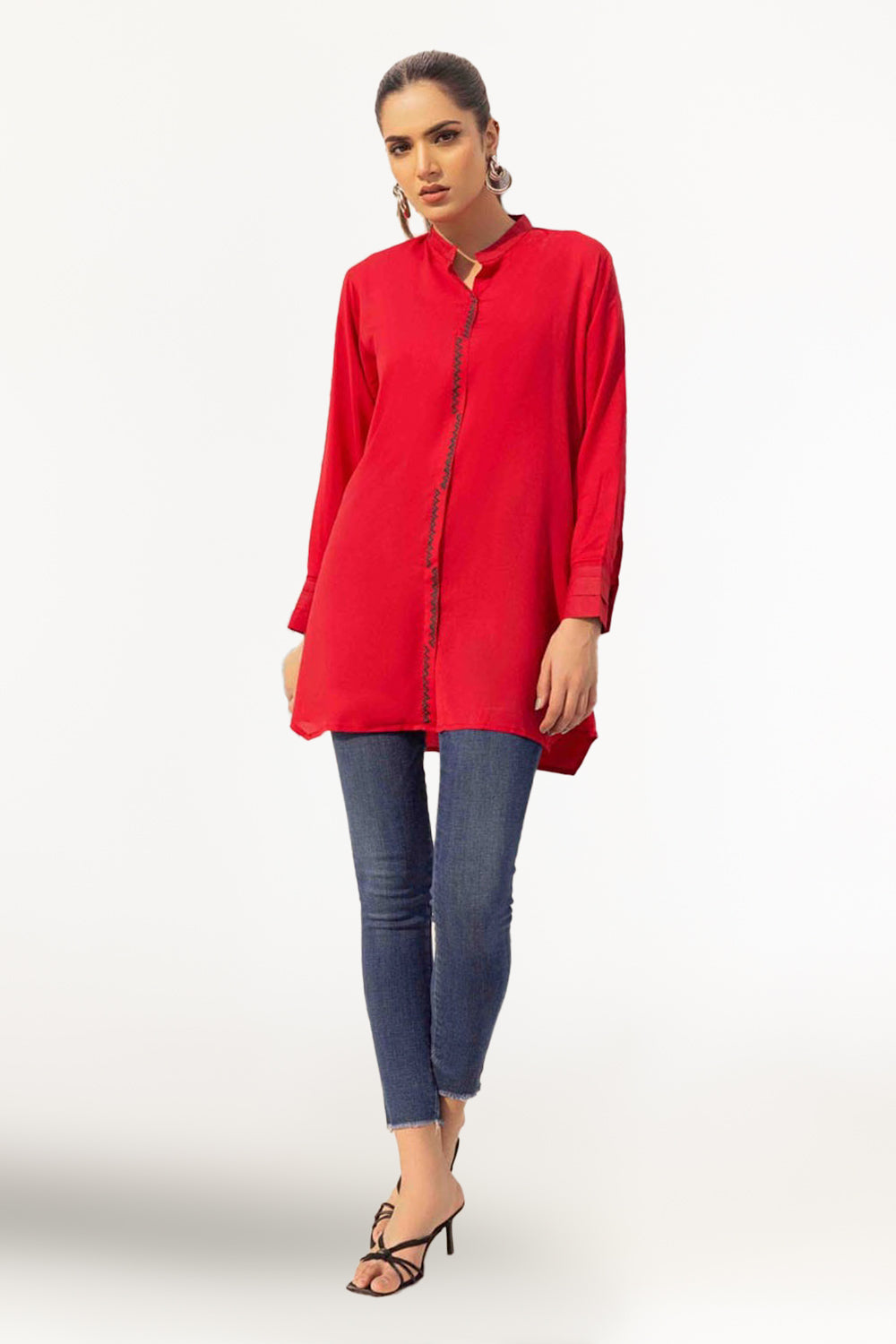 Dyed Blended Georgette Shirt