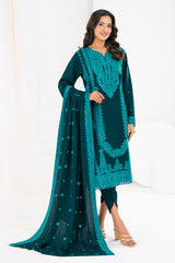 3 Piece Embroidered Karandi Suit with Dupatta AY-52007