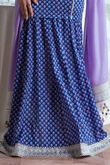 3 Piece Embroidered Gold Printed Lawn Suit with Silk Dupatta FE-52063