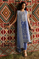 3 Piece Embroidered Lawn Suit with Embroidered Chiffon Dupatta KD-62003