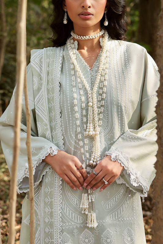 3 Piece Embroidered Lawn Suit with Embroidered Chiffon Dupatta KD-62004
