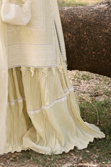 3 Piece Embroidered Lawn Suit with Embroidered Chiffon Dupatta KD-62005