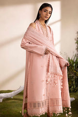 3 Piece Embroidered Lawn Suit with Embroidered Chiffon Dupatta PM-62001