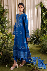 3 Piece Embroidered Lawn Suit with Embroidered Chiffon Dupatta PM-62003