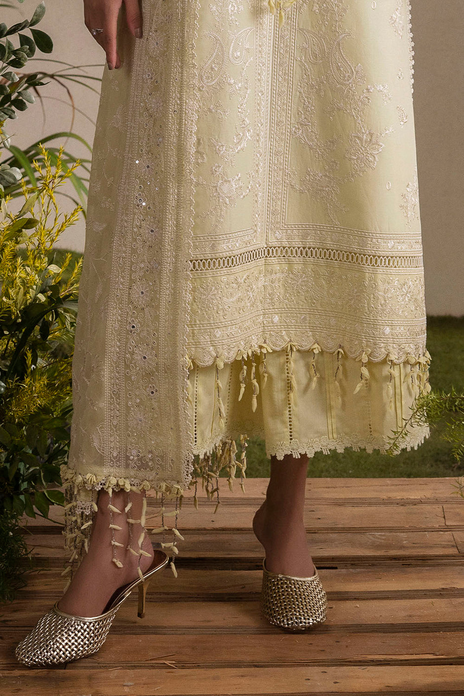 3 Piece Embroidered Lawn Suit with Embroidered Chiffon Dupatta