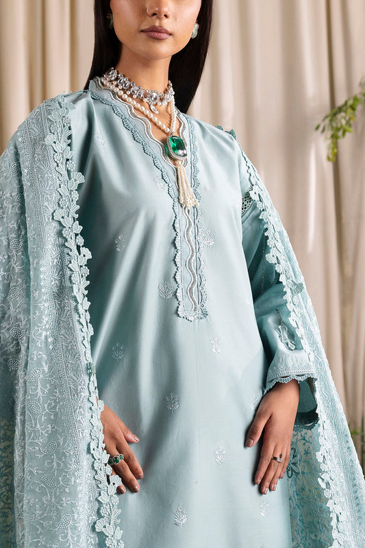 3 Piece Embroidered Lawn Suit with Embroidered Chiffon Dupatta PM-62006