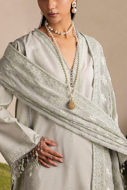 3 Piece Printed Lawn Suit with Embroidered Neckline & Embroidered Chiffon Dupatta PM-62007