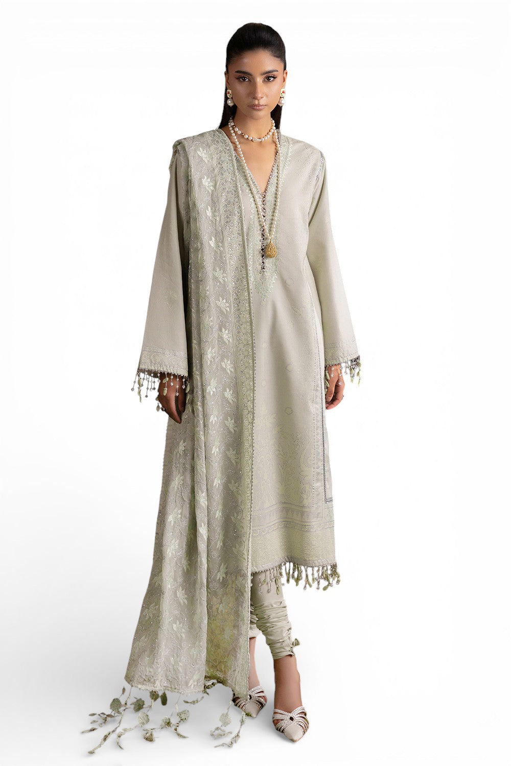 3 Piece Printed Lawn Suit with Embroidered Neckline & Embroidered Chiffon Dupatta PM-62007