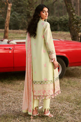 3 Piece Embroidered Lawn Suit with Embroidered Chiffon Dupatta PM-62016