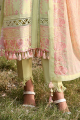 3 Piece Embroidered Lawn Suit with Embroidered Chiffon Dupatta PM-62016