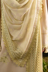 3 Piece Embroidered Lawn Suit with Embroidered Chiffon Dupatta PM-62018