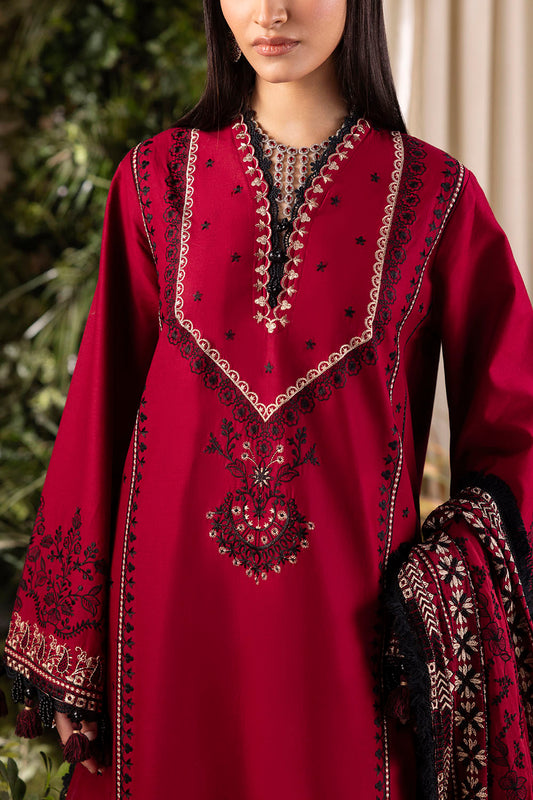 3 Piece Embroidered Lawn Suit with Embroidered Chiffon Dupatta PM-62019