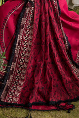 3 Piece Embroidered Lawn Suit with Embroidered Chiffon Dupatta PM-62019